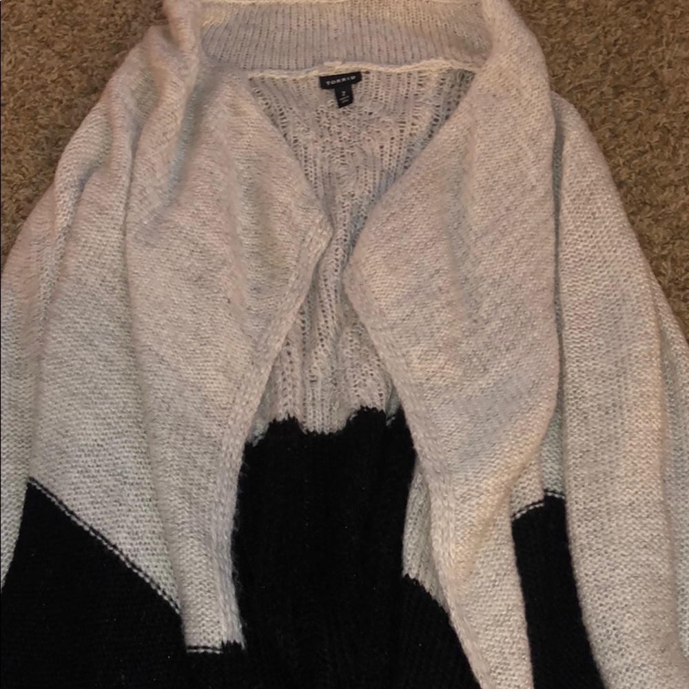 Knit sweater cardigan.